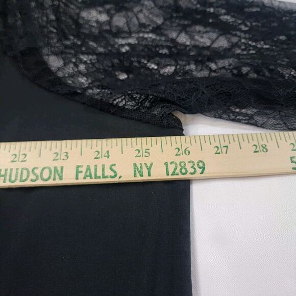 Roamans Black Dress Lace Womens 2X Shift Midi Flowy Whimsygoth Goth Formal Y2K - Picture 10 of 14